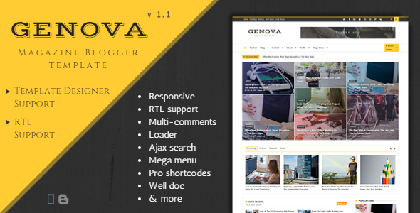 Genova v1.1 – News & Magazine Responsive Blogger Template