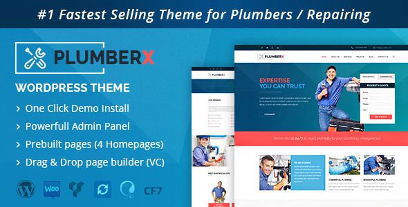 Plumber v2.27 - Repairing and Construction WordPress Theme