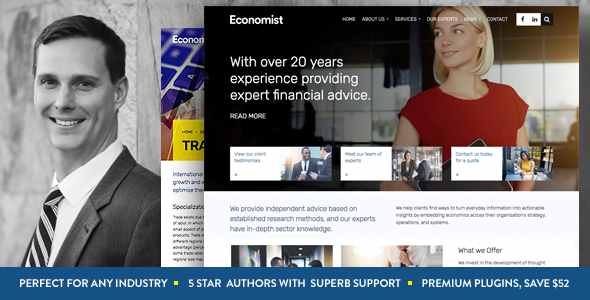 Economist v1.0 Finance and Business WordPress Theme