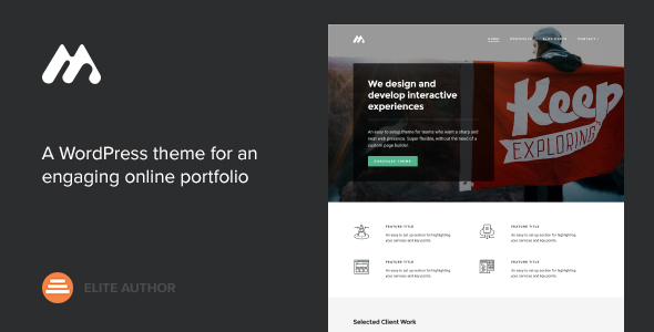 Meth ver 2.0 - A Minimal One Page Portfolio wordpress Theme