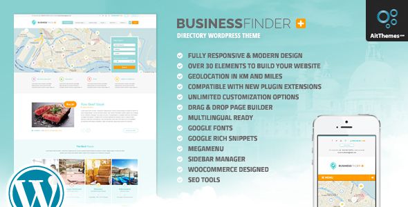 Business Finder v2.4 Directory Listing WordPress Theme