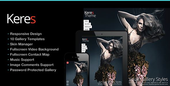 Keres v2.6 Fullscreen Photography WordPress Theme