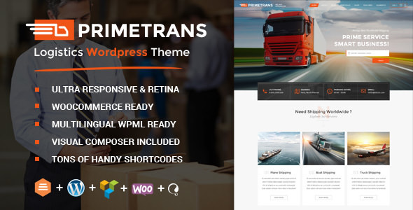 PrimeTrans | Logistics WordPress Theme ver2.5