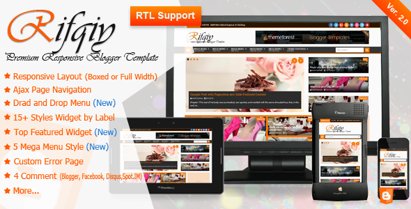 Rifqiy - Responsive Magazine, News Blogger Template ver2.0