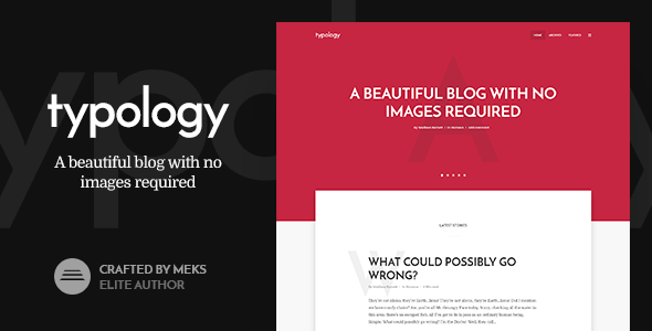 Typology - Text Based Minimal WordPress Blog Theme ver1.3