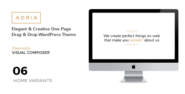 ADRIA - Minimal One Page Parallax WordPress Theme ver1.6