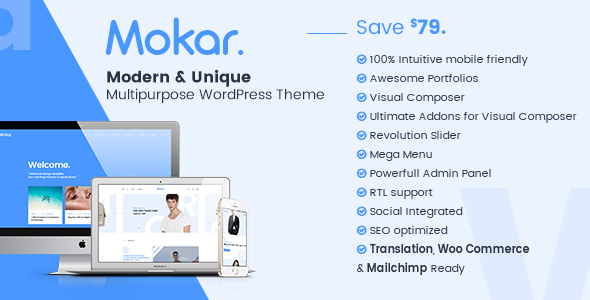 Mokar - Modern Multipurpose WordPress Theme ver1.0.1