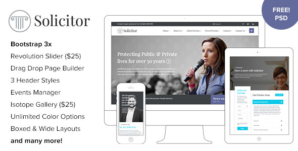 Solicitor - Law Business Responsive WordPress Theme ver1.3